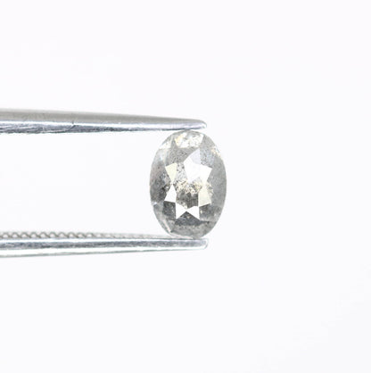 0.72 CT Oval Diamond | Loose Natural Salt and Pepper Gem | Ethically Sourced Grey Stone | Ideal for Unique Engagement Rings Artisan Jewelry