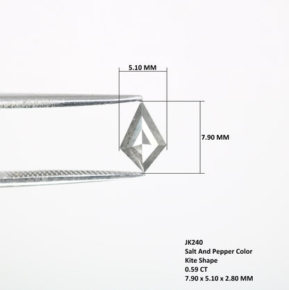 0.59 CT Kite-Shaped Salt and Pepper Diamond | Loose Grey Natural Gemstone | Sourced Earth-Mined Stone | Statement Piece for Jewelry Lovers