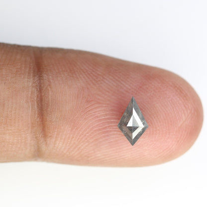 0.48  CT Kite Shape Salt and Pepper Diamond | Loose Natural Grey Gem | Earth-Mined Stone | Unique Gift for Special Occasions Jewelry Design