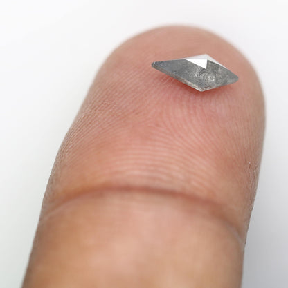 0.48  CT Kite Shape Salt and Pepper Diamond | Loose Natural Grey Gem | Earth-Mined Stone | Unique Gift for Special Occasions Jewelry Design