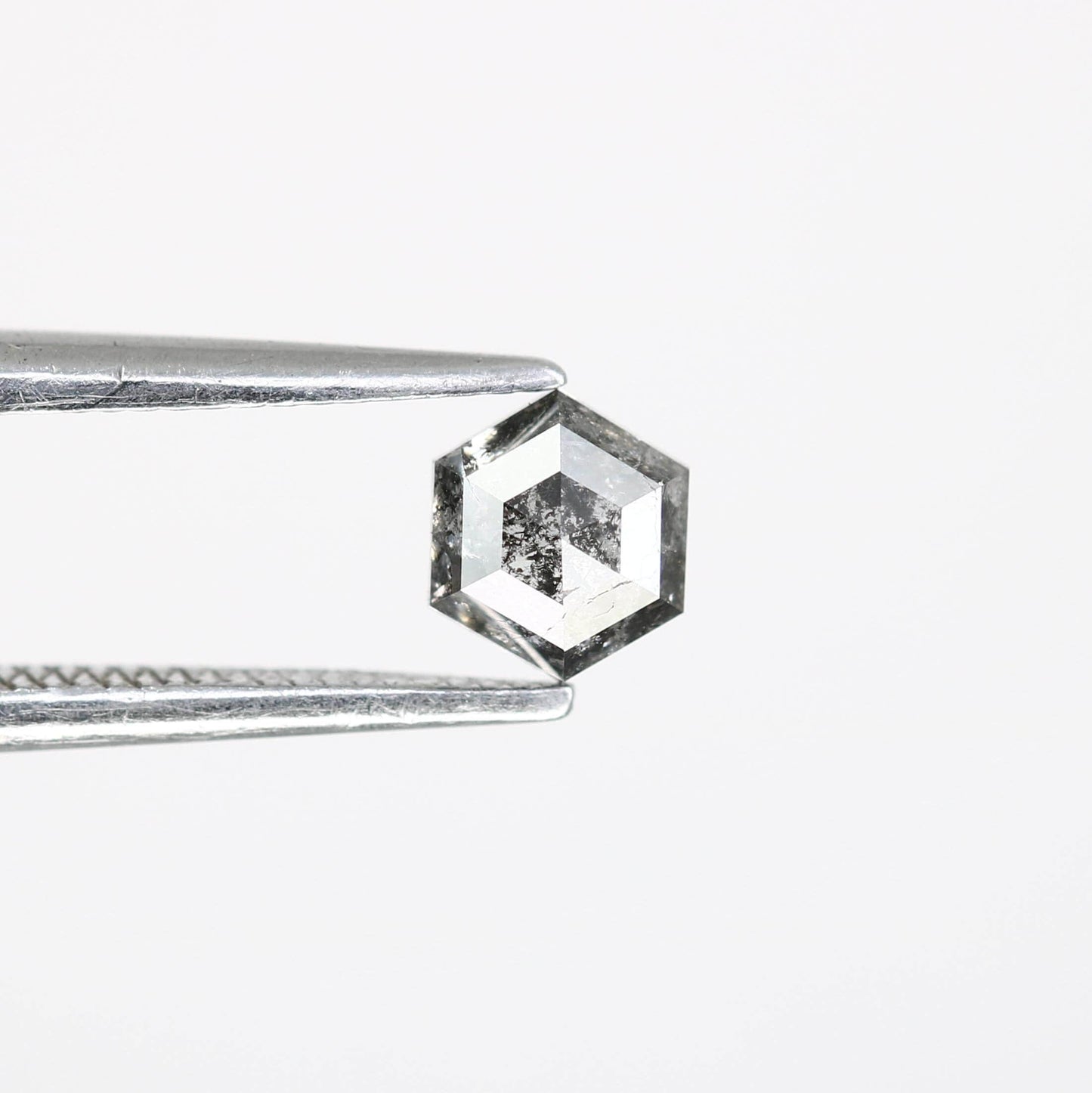 0.49 CT Unique Hexagon Diamond | Loose Natural Salt and Pepper Gem | Sourced Grey Stone | Perfect for Engagement Rings and Artisan Jewelry
