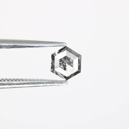 0.49 CT Unique Hexagon Diamond | Loose Natural Salt and Pepper Gem | Sourced Grey Stone | Perfect for Engagement Rings and Artisan Jewelry