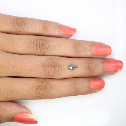 0.48  CT Kite Shape Salt and Pepper Diamond | Loose Natural Grey Gem | Earth-Mined Stone | Unique Gift for Special Occasions Jewelry Design