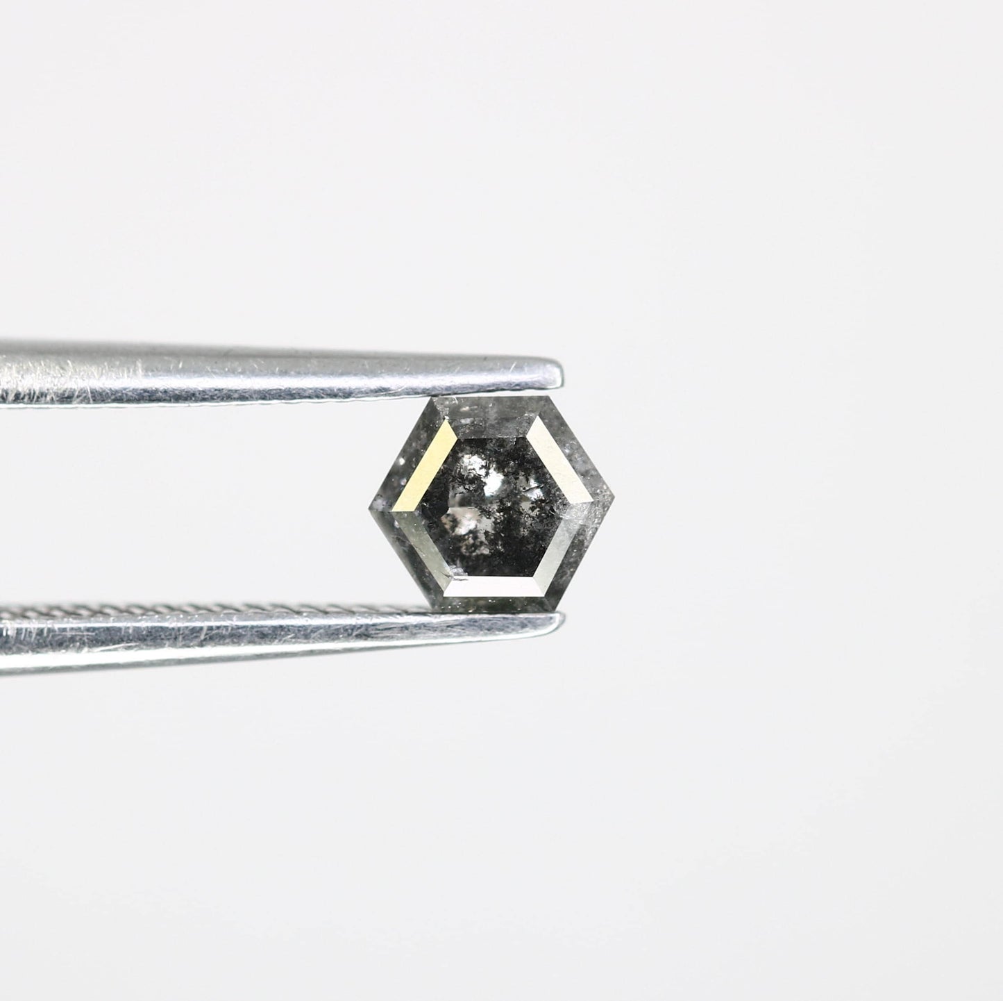 0.49 CT Unique Hexagon Diamond | Loose Natural Salt and Pepper Gem | Sourced Grey Stone | Perfect for Engagement Rings and Artisan Jewelry