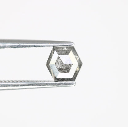 0.49 CT Octagon Salt and Pepper Diamond | Unique Natural Grey Gemstone | Loose Earth-Mined Stone for Jewelry | Christmas Gift, Gift for Him