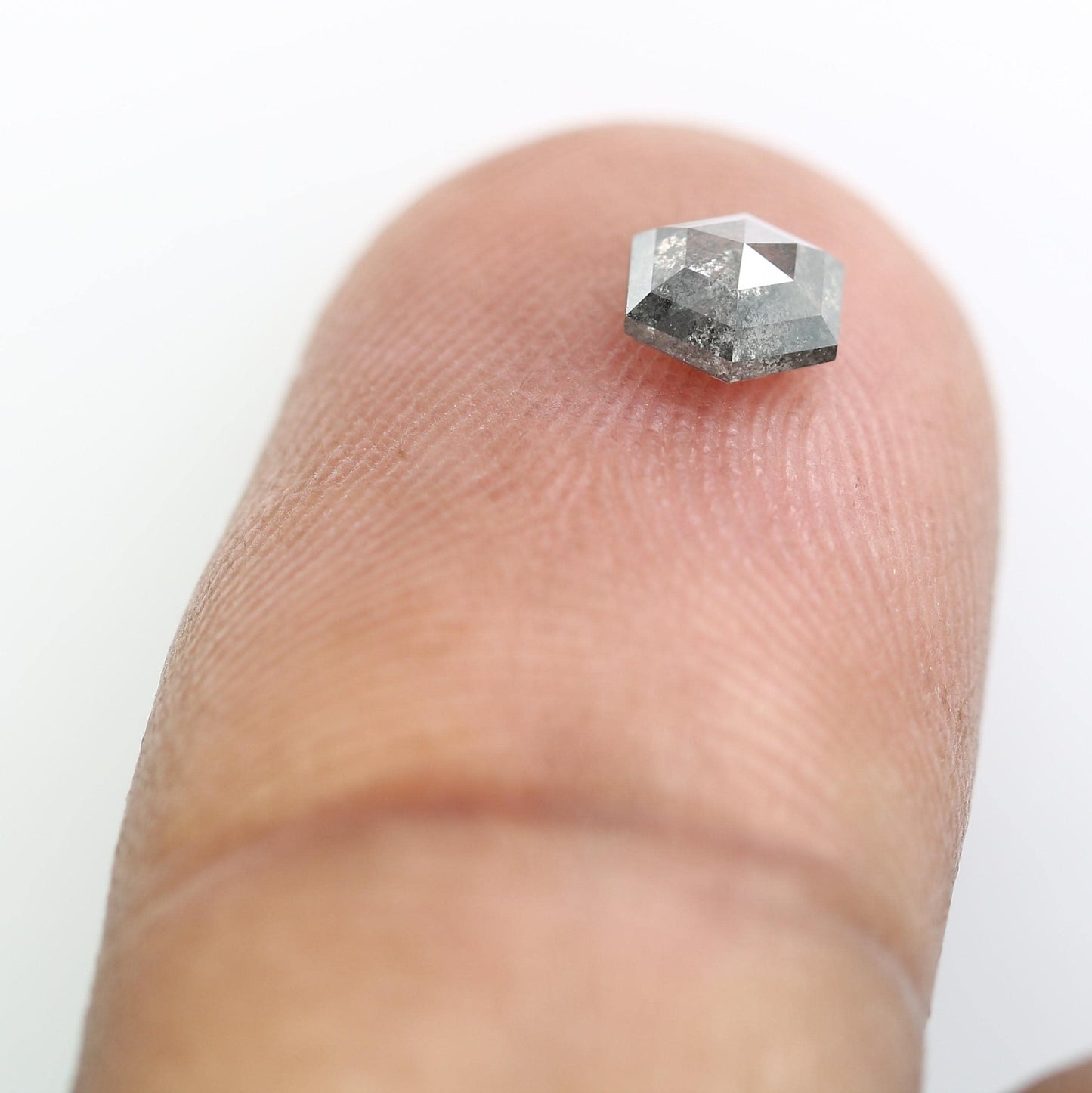 0.49 CT Octagon Salt and Pepper Diamond | Unique Natural Grey Gemstone | Loose Earth-Mined Stone for Jewelry | Christmas Gift, Gift for Him