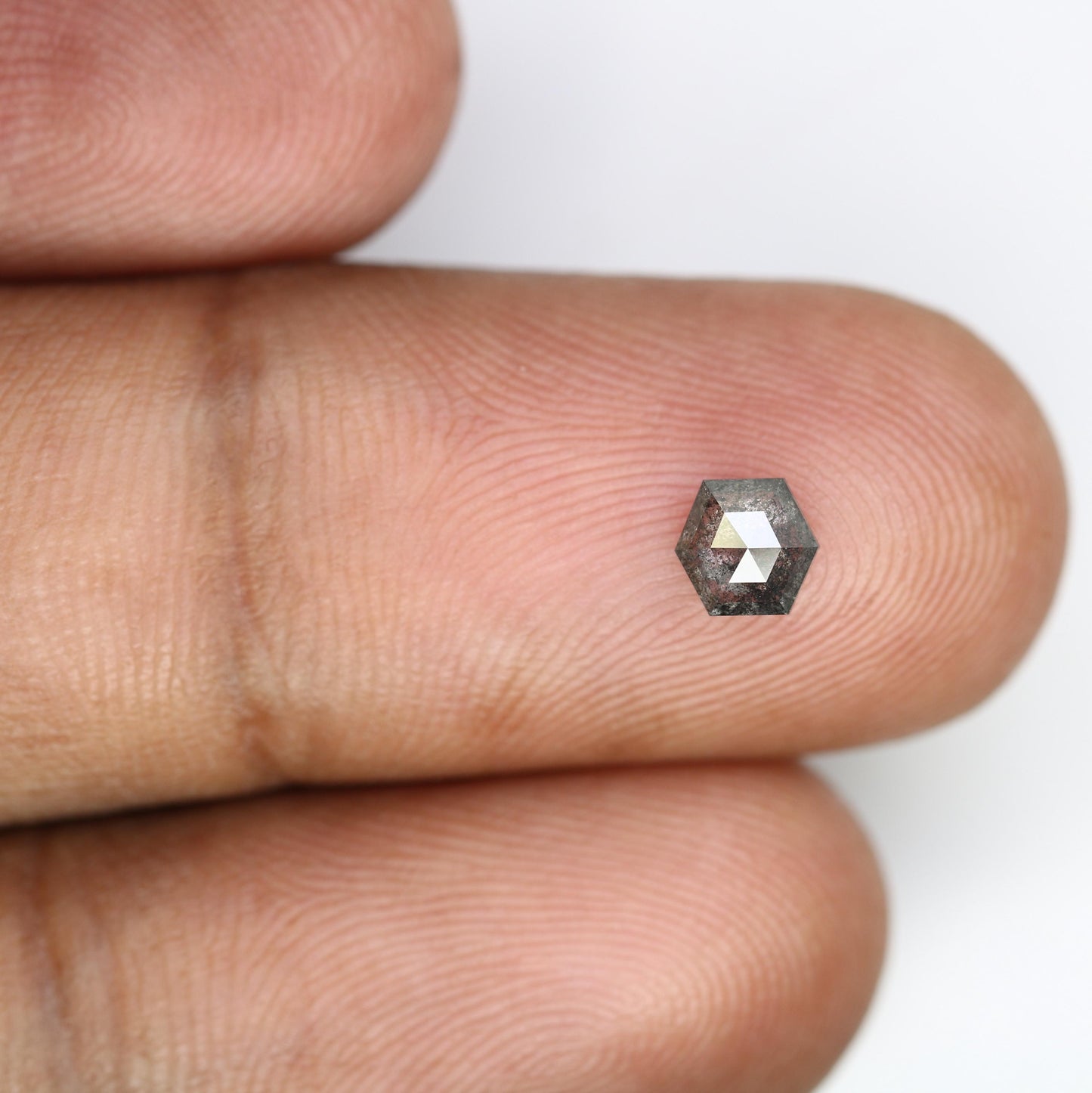 0.49 CT Octagon Salt and Pepper Diamond | Unique Natural Grey Gemstone | Loose Earth-Mined Stone for Jewelry | Christmas Gift, Gift for Him