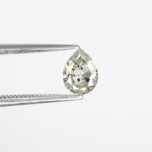 Pear Shape Salt and Pepper Diamond | Loose Natural Gemstone | Sourced Earth-Mined Stone | Ideal Gift for Engagements and Special Occasions