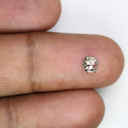 0.52 CT Octagon-Shaped Salt and Pepper Diamond | Loose Natural Grey Gemstone | Unique Earth-Mined Stone for Custom Engagement Rings