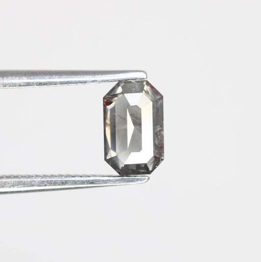 0.80 CT Emerald-Shaped Salt and Pepper Diamond | Unique Grey Gemstone | Loose Natural Stone for Custom Jewelry