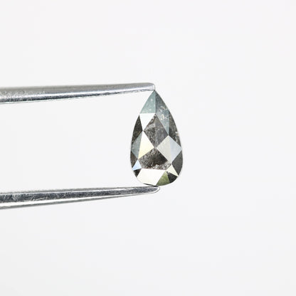 0.70 CT Black Pear Salt and Pepper Diamond | Loose Natural Gemstone | Earth-Mined Unique Stone | Perfect Gift for Custom Jewelry Designs