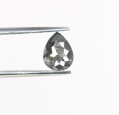 0.82 CT Elegant Pear Shape Salt and Pepper Loose Diamond | Ethical Natural Gemstone for Custom Jewelry & Engagements | One-of-a-Kind Sparkle