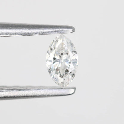 0.14 CT Stunning Marquise Shape Salt and Pepper Diamond - Natural Gemstone for Unique Engagement Rings