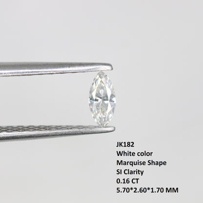 0.16 CT Stunning Marquise Shape Salt and Pepper Diamond - Unique Loose Gemstone for Custom Rings