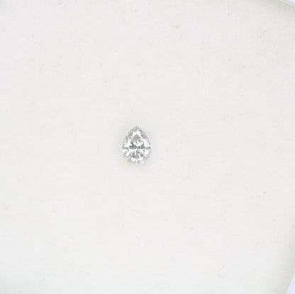 0.17 CT Stunning White Pear Shape Salt and Pepper Diamond - Natural Loose Gemstone Ideal for Engagement Rings and Unique Jewelry Creations.