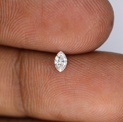 0.14 CT Stunning Marquise Shape Salt and Pepper Diamond - Natural Gemstone for Unique Engagement Rings