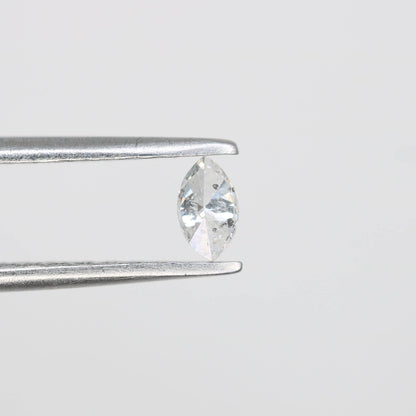 0.14 CT Stunning Marquise Shape Salt and Pepper Diamond - Natural Gemstone for Unique Engagement Rings