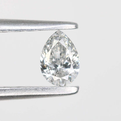 0.17 CT Unique Pear Shape Salt and Pepper Diamond - Natural White Loose Gemstone Perfect for Custom Rings and One-of-a-Kind Jewelry Pieces.