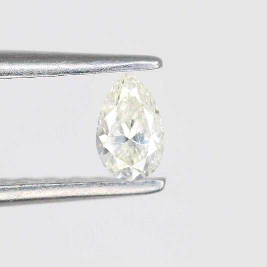 0.19 CT White Pear Shape Salt and Pepper Diamond - Natural Loose Gemstone Ideal for Unique Engagement Rings and Jewelry Creations.