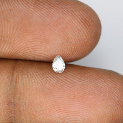 0.17 CT Unique Pear Shape Salt and Pepper Diamond - Natural White Loose Gemstone Perfect for Custom Rings and One-of-a-Kind Jewelry Pieces.