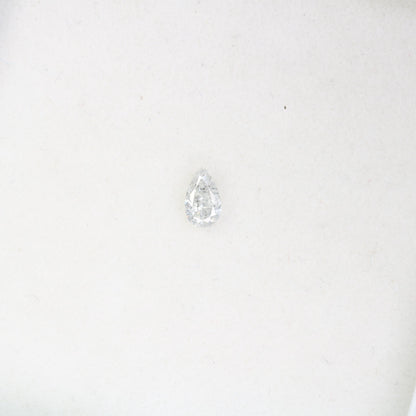0.13 CT Natural White Salt and Pepper Pear Shape Diamond - Stunning Loose Gemstone Perfect for Custom Rings and Unique Jewelry Designs.