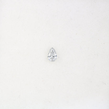 0.14 CT Pear Shape Salt and Pepper Diamond - Natural White Loose Gemstone Ideal for Engagement Rings and Artisan Jewelry Design.