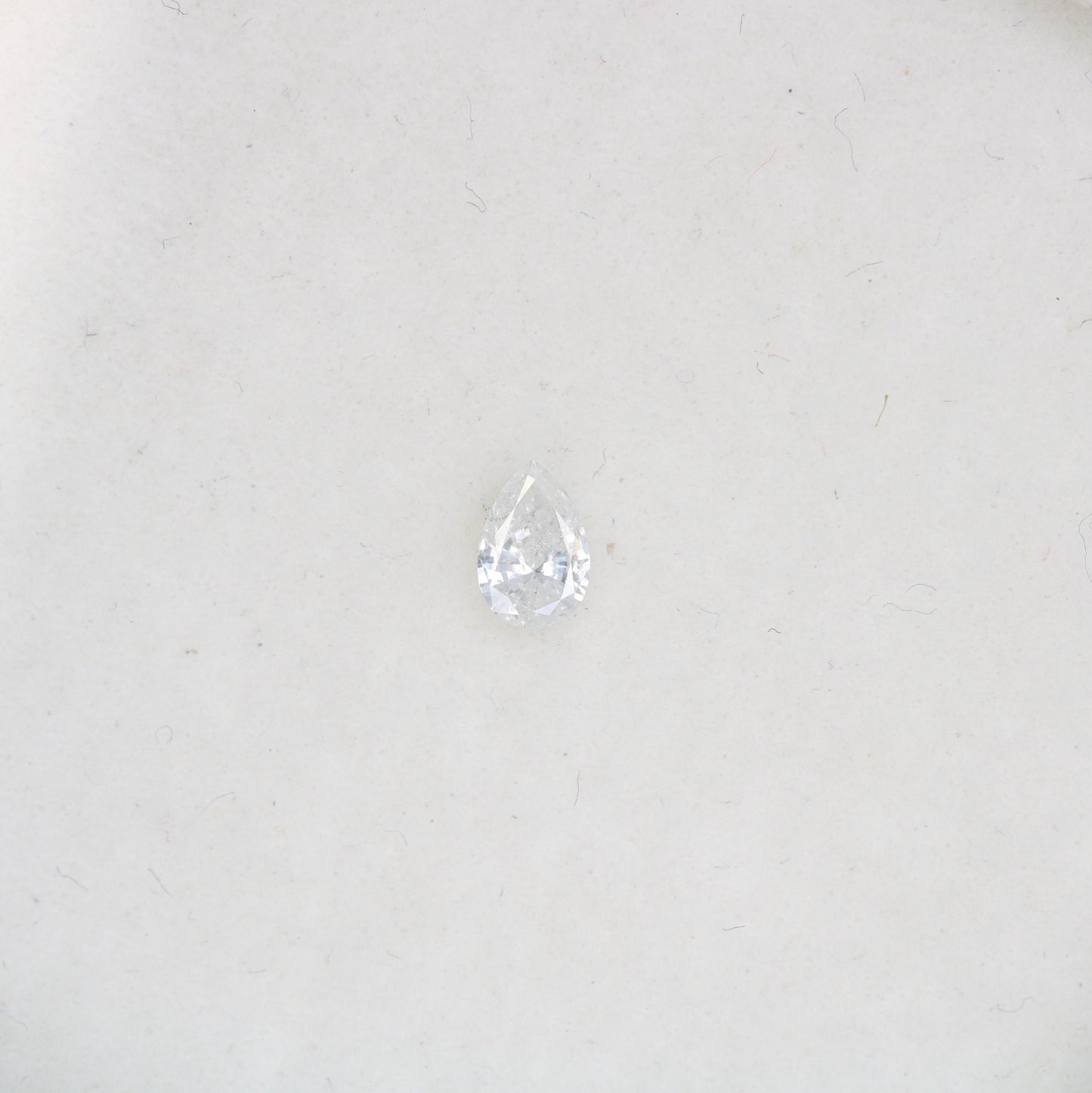 0.14 CT Pear Shape Salt and Pepper Diamond - Natural White Loose Gemstone Perfect for Unique Engagement Rings and Custom Jewelry Design