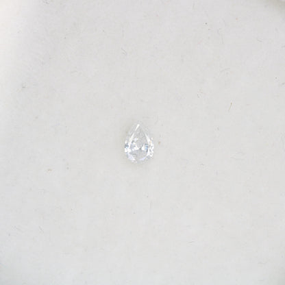 0.14 CT Pear Shape Salt and Pepper Diamond - Natural White Loose Gemstone Perfect for Unique Engagement Rings and Custom Jewelry Design