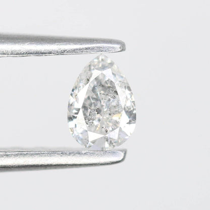 0.16 CT Natural Loose Pear Shape Diamond Salt And Pepper Pear Cut Diamond Natural Black Grey Diamond Pear Rose Cut Diamond