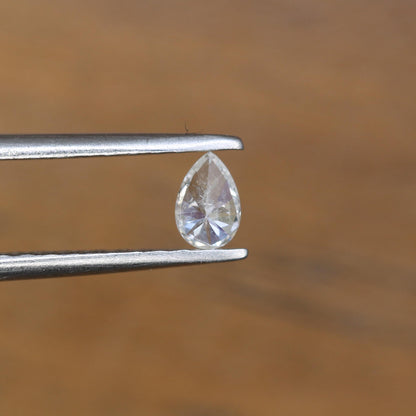 0.14 CT Pear Shape Salt and Pepper Diamond - Natural White Loose Gemstone Perfect for Unique Engagement Rings and Custom Jewelry Design