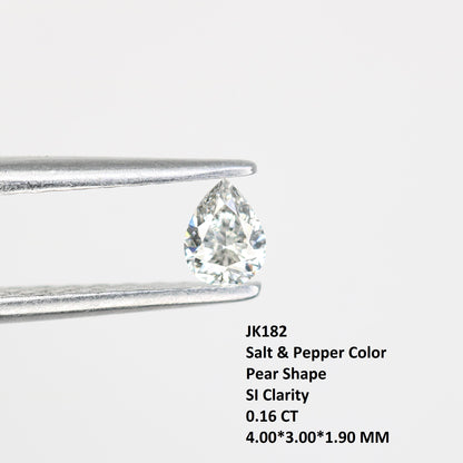 0.16 CT Premium Quality Marquise Shape Salt and Pepper Natural Diamond - Exquisite Rose Cut Gemstone