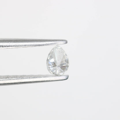 0.17 Carat Pear Shape Salt and Pepper Diamond - Natural White Loose Gemstone for Engagement Ring