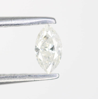 0.17 Natural Loose Marquise Shape Diamond Salt And Pepper Marquise Rose Cut Diamond White Color Marquise Cut Diamond