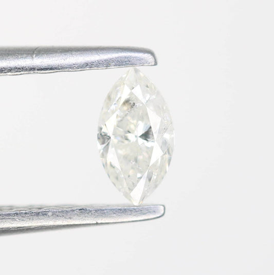 0.17 Natural Loose Marquise Shape Diamond Salt And Pepper Marquise Rose Cut Diamond White Color Marquise Cut Diamond