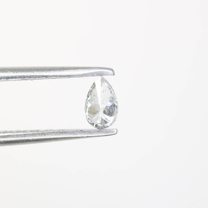 0.16 Carat Premium Quality Pear Shape Salt and Pepper Natural Diamond - Stunning Rose Cut Gemstone