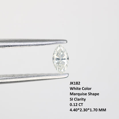 0.12 CT Salt and Pepper Marquise Cut Diamond, Natural Loose Fancy Rose Cut Marquise Diamond For Engagement Ring, Gift For Her