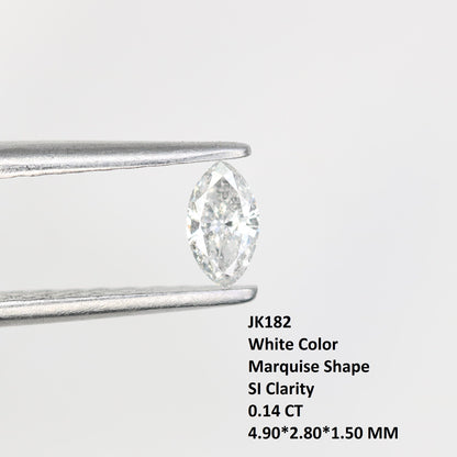 0.14 CT Natural Loose Marquise Shape Diamond Salt And Pepper Marquise Rose Cut Diamond Black Grey Color Marquise Cut Diamond