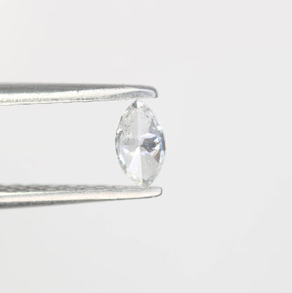 0.14 CT Natural Loose Marquise Shape Diamond Salt And Pepper Marquise Rose Cut Diamond Black Grey Color Marquise Cut Diamond