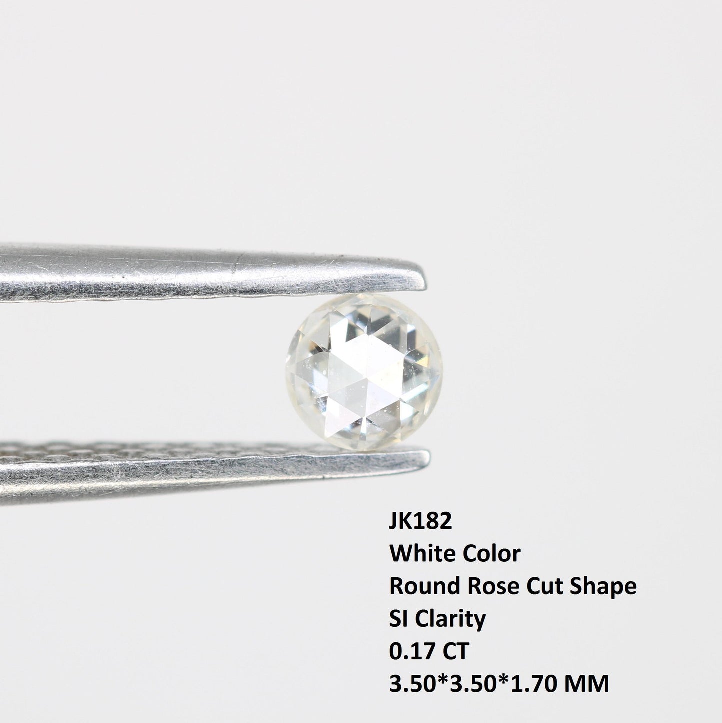 0.17 CT Natural Loose Round Rose Cut Diamond Salt And Pepper Round Shape Diamond Natural Loose Diamond Round Rose Cut Diamond