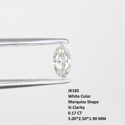 0.17 CT Natural Loose Marquise Shape Diamond Salt And Pepper Marquise White Grey Color Marquise Cut Diamond