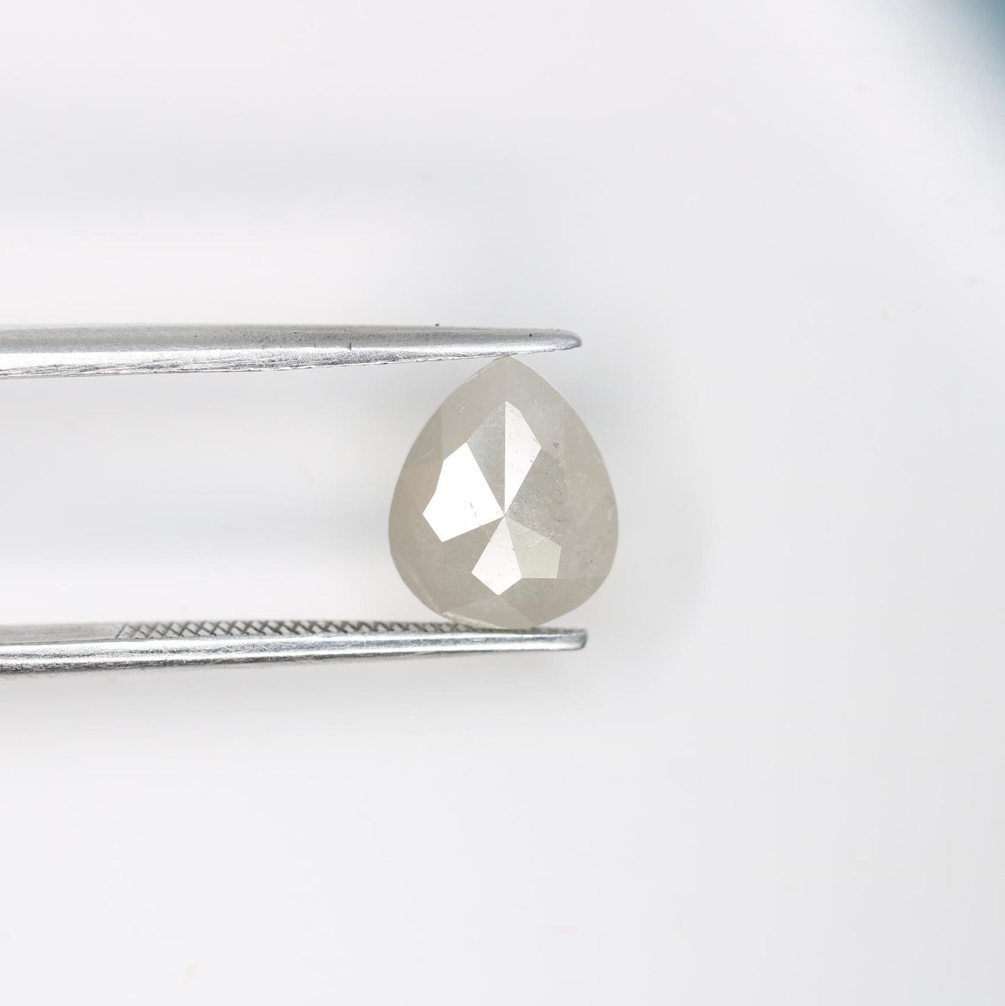 1.51 Carat Natural Grey Pear-Shaped Diamond | 8.80x7.30x2.90mm Opaque Loose Gemstone | Unique Grey Diamond