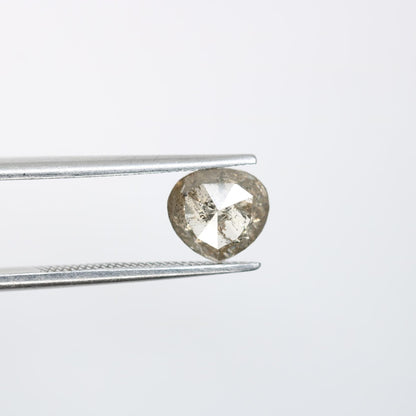 1.26 Carat Natural Salt and Pepper Heart-Shaped Diamond | 6.50x7.00x3.20mm Opaque Loose Gemstone | Unique Heart Cut Diamond