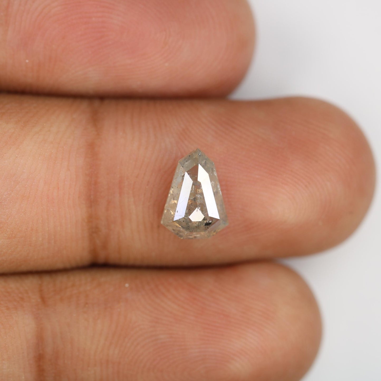 1.55 Carat Natural Grey Prism-Shaped Diamond | 9.00x6.70x3.30mm Opaque Loose Gemstone | Unique Grey Prism Cut Diamond