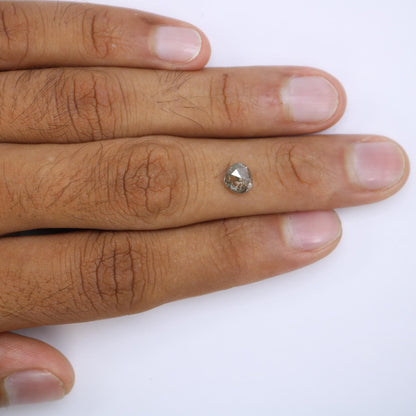 1.26 Carat Natural Salt and Pepper Heart-Shaped Diamond | 6.50x7.00x3.20mm Opaque Loose Gemstone | Unique Heart Cut Diamond