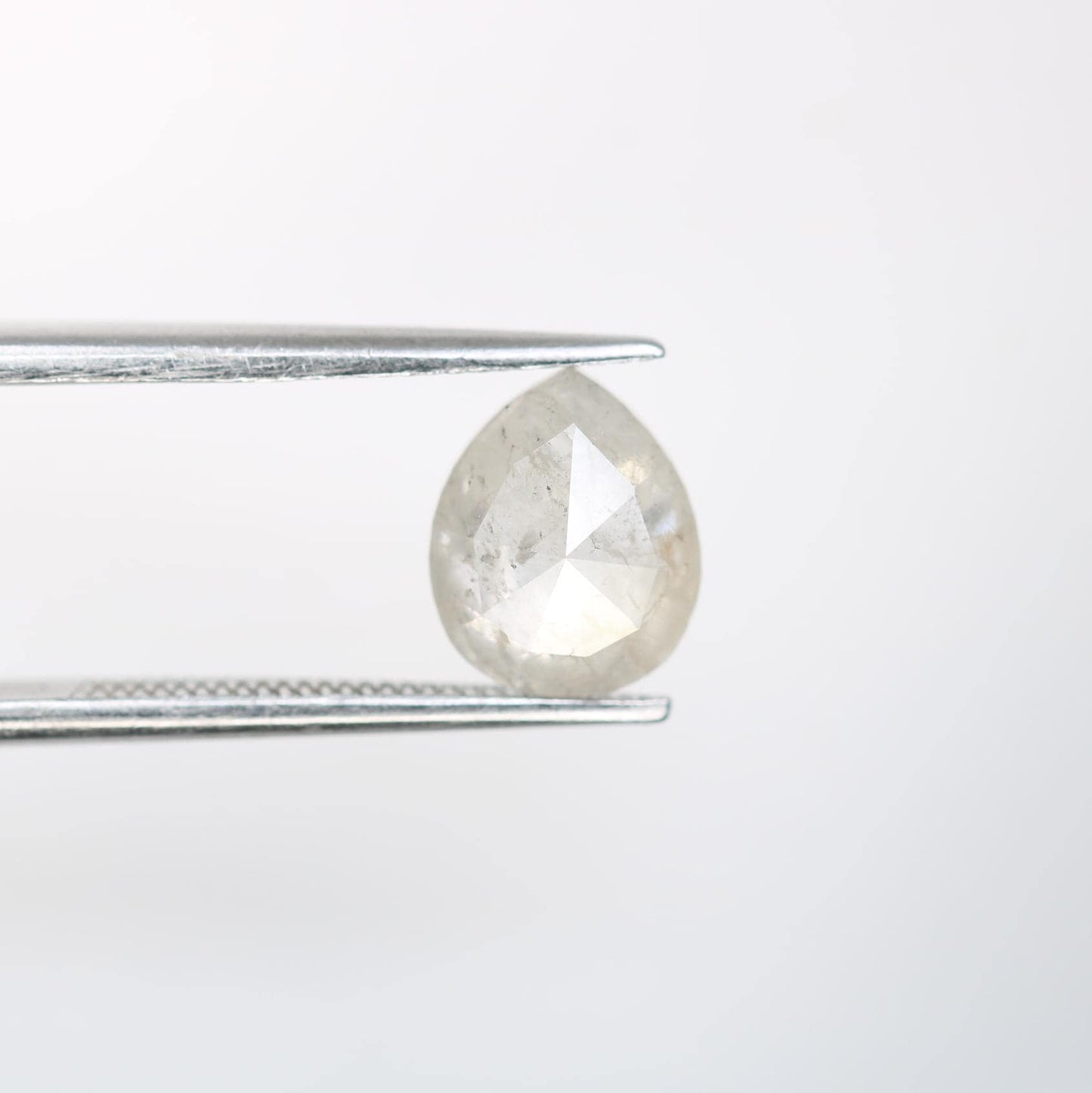 1.73 Carat Natural Grey Pear-Shaped Diamond | 8.30x6.80x3.60mm Opaque Loose Gemstone | Unique Grey Diamond