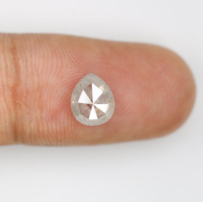 1.73 Carat Natural Grey Pear-Shaped Diamond | 8.30x6.80x3.60mm Opaque Loose Gemstone | Unique Grey Diamond