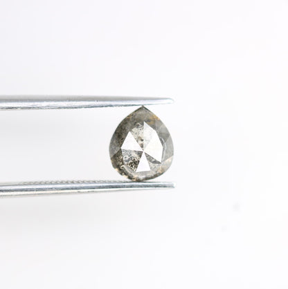 1.64 Carat Natural Salt and Pepper Pear-Shaped Diamond | 7.20x6.20x4.50mm Opaque Loose Gemstone | Unique Pear Cut Diamond