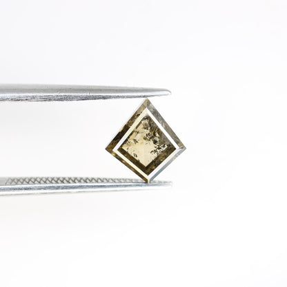 1.12 Carat Natural Salt and Pepper Kite-Shaped Diamond | 7.80x7.30x3.20mm Opaque Loose Gemstone | Unique Kite Cut Diamond