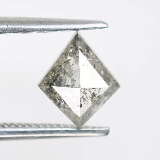 0.67 Carat Natural Salt and Pepper Kite-Shaped Diamond | 7.20x6.10x2.70mm Opaque Loose Gemstone | Unique Kite Cut Diamond