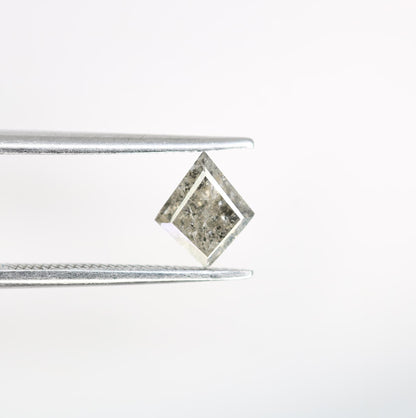 0.67 Carat Natural Salt and Pepper Kite-Shaped Diamond | 7.20x6.10x2.70mm Opaque Loose Gemstone | Unique Kite Cut Diamond